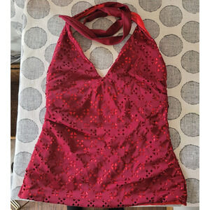 Loft Beach Tankini Swim Set Medium Top Small Bottom Pink